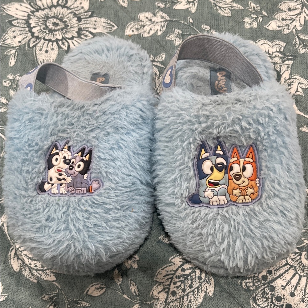 Bluey Fluffy Kids Slippers